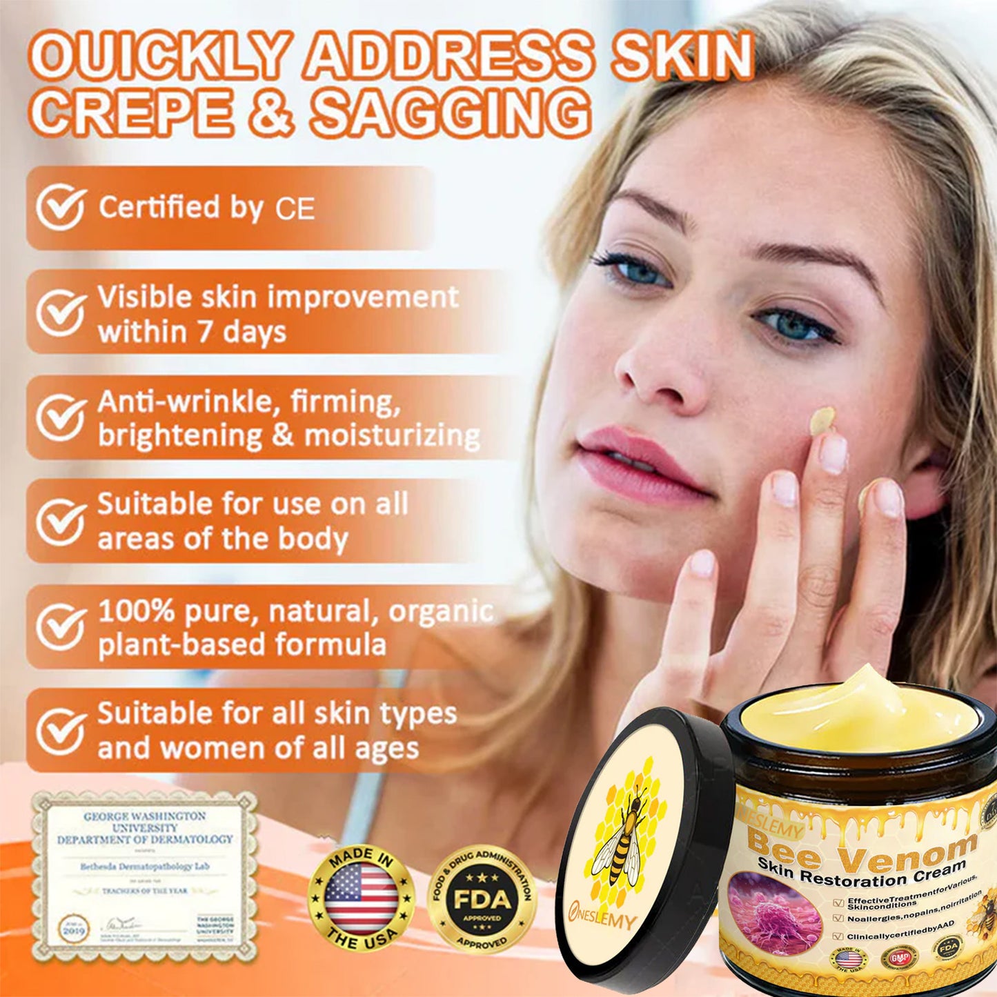 ✨✨✨FDA Approved: NESLEMY® Bee venom Pro Comprehensive Cream — 🔥Limited Time 80% OFF🔥