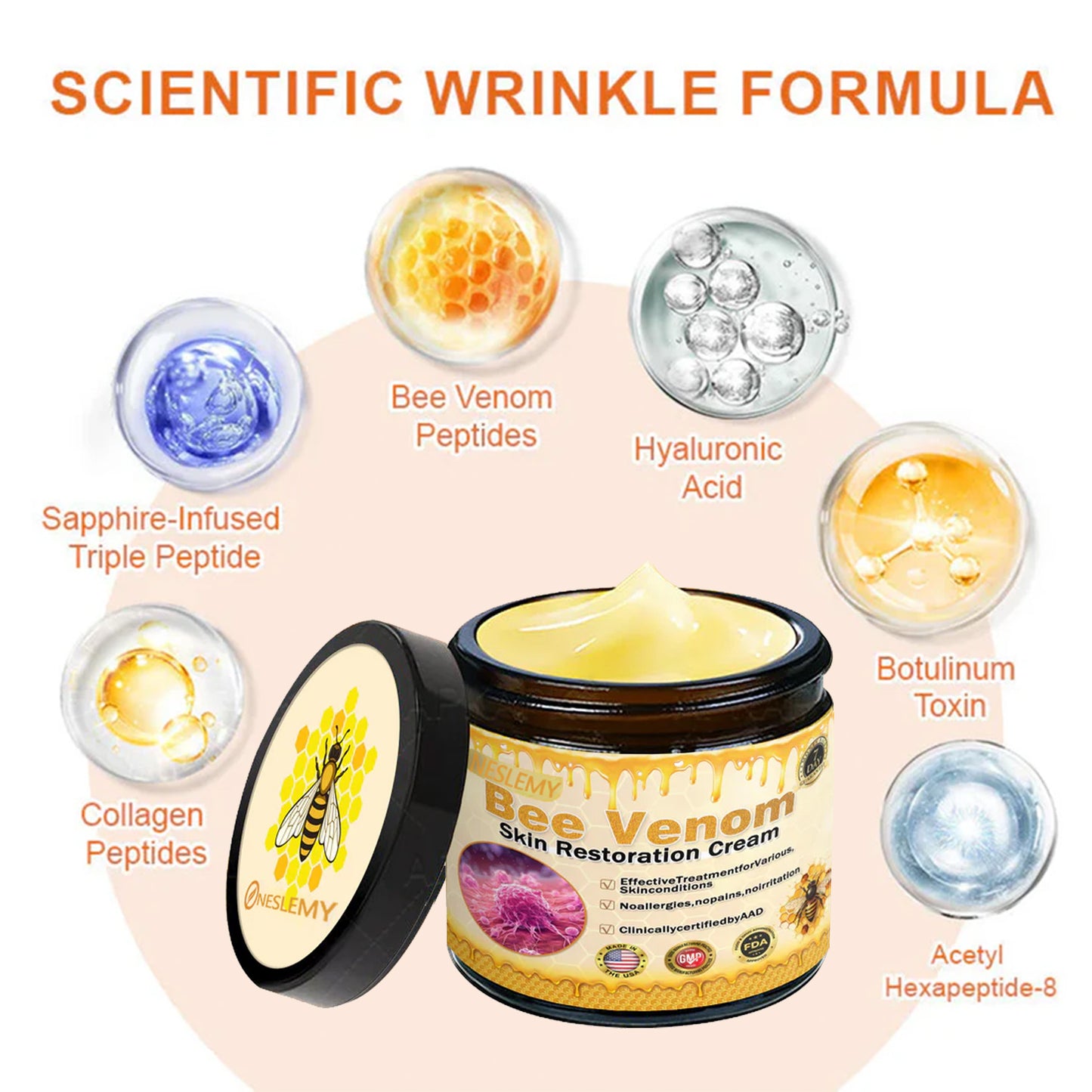 ✨✨✨FDA Approved: NESLEMY® Bee venom Pro Comprehensive Cream — 🔥Limited Time 80% OFF🔥